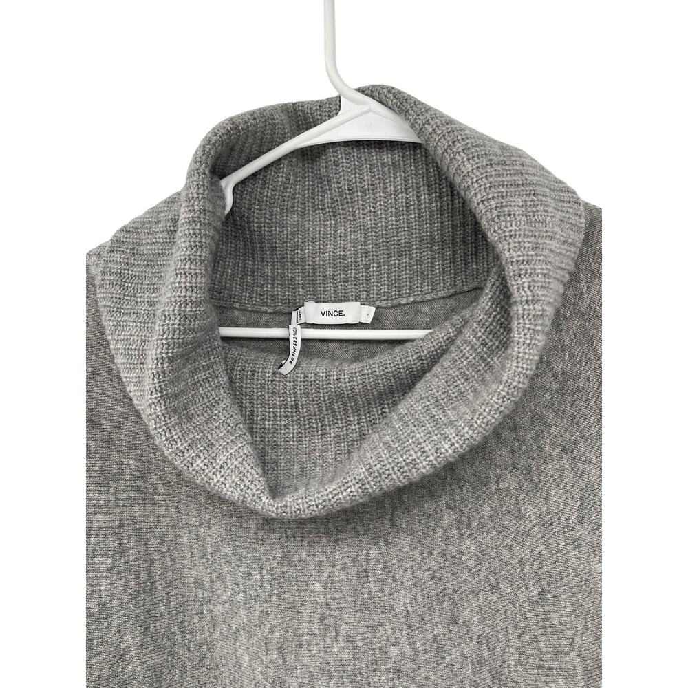 Vince Cashmere Sweater Cowl Neck Tunic Pullover Gray Size Small - Picture 4 of 7